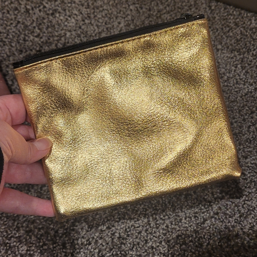 Gold Faux Leather Oct 2015 Ipsy Bag NWOT